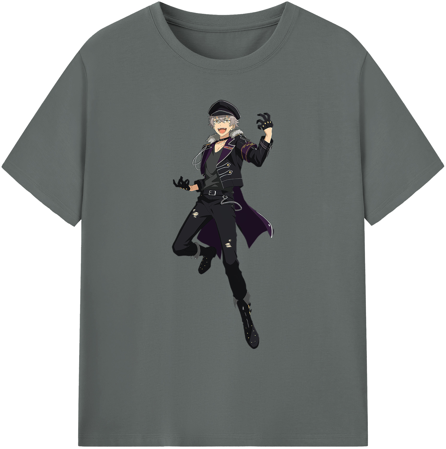 （画像用） あんさんぶるスターズ! Ensemble Stars 綿100％ メンズ半袖Tシャツ｜肌触りやわらか＆通気性